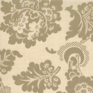 Elegant beige wallpaper with intricate floral patterns.