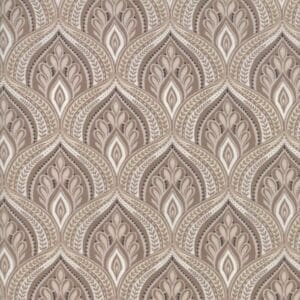Elegant beige and brown geometric pattern with a leaf-like design.