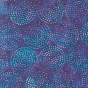 Abstract purple background with circular blue dotted patterns.