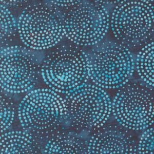 Abstract pattern of blue and teal spirals on a dark background.