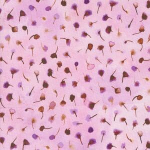 Delicate brown floral pattern on a soft pink background.