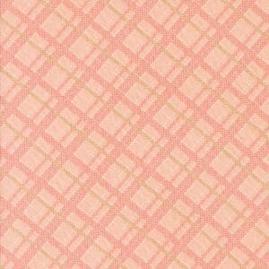Peach and pink plaid pattern with intersecting lines.