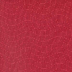Red textured fabric with a subtle wavy pattern.