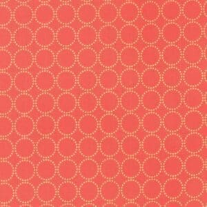 Seamless coral pattern with interlocking circles creating a geometric design.