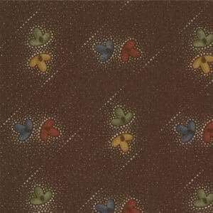 Seamless pattern with colorful butterflies on a textured brown background.