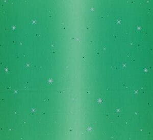 Green gradient background with small white stars scattered throughout.