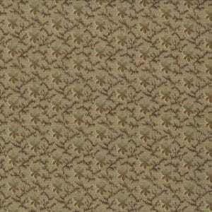 Intricate floral pattern on a textured beige fabric.