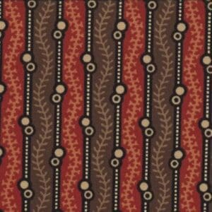 Abstract geometric pattern with red and brown tones.