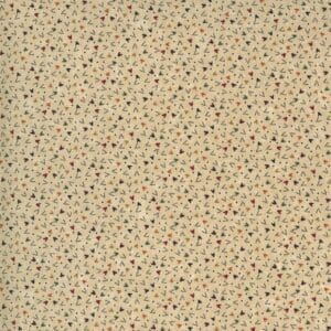 Beige fabric with a small, scattered floral pattern.