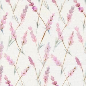Delicate pink floral pattern on a light background.