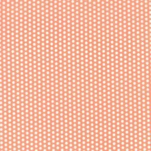 A seamless pattern of small white dots on a peach background.