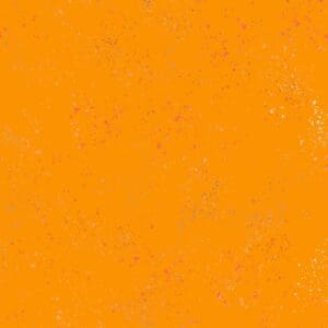 Textured orange surface with subtle speckles and imperfections.
