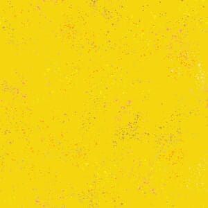 Bright yellow textured surface with subtle speckles.