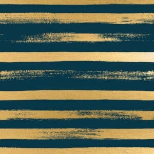 Abstract navy and gold brushstroke pattern with horizontal stripes.