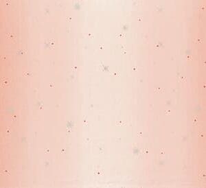 Soft peach gradient background with scattered small dots.