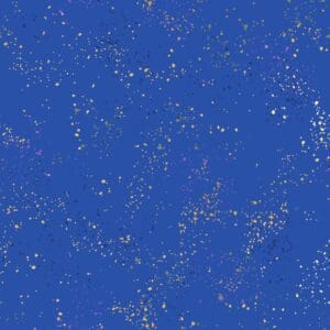 Blue marble texture with gold and white veins scattered across.