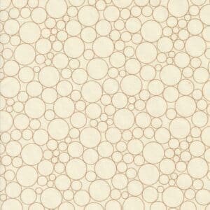 Beige background with variously sized light brown circles forming a seamless pattern.
