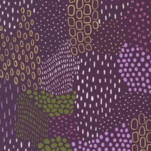 Abstract pattern with dots and geometric shapes.