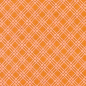 Orange geometric pattern with crisscross lines.