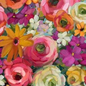 Colorful abstract flowers in vibrant arrangement.