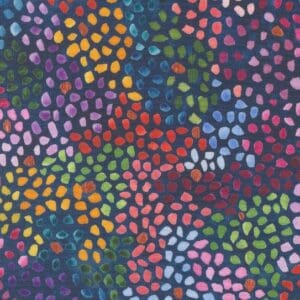 Colorful abstract pattern with dotted shapes.