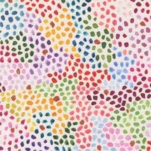 Colorful dot pattern with various hues.