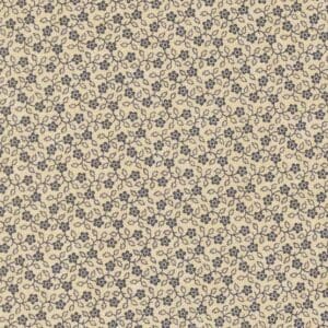Floral pattern with small purple flowers.