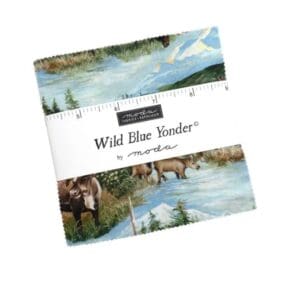 Fabric square with nature-themed design.