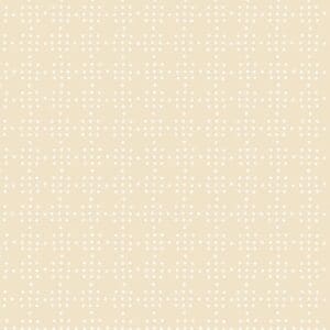 Beige background with white dotted pattern.