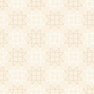 Geometric star pattern on beige background.