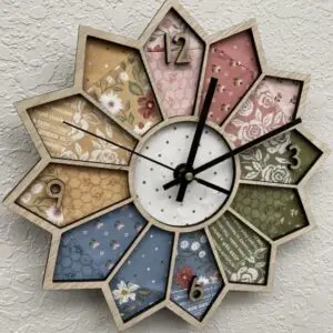 DIY Quilted Dresden Plate Clock Kit
